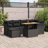vidaXL Garden Sofa Set Black