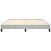 vidaXL Bed Frame Light Grey Velvet, Plywood, Engineered Wood King Sturdy
