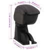 vidaXL Car Armrest Black 4.7"x11.4"x(12.6"-18.1") ABS
