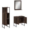 vidaXL Bathroom Cabinet Set Brown Oak Engineered Wood Bathroom Cabinet Set
