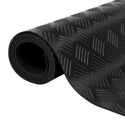 vidaXL Rubber Floor Mat Anti-Slip 6.6'x3.3' Checker Plate