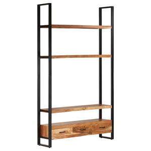 vidaXL Bookshelf Natural Acacia Solid Acacia wood Large Bookshelf
