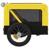 vidaXL Pet Bike Trailer Yellow and Black Oxford Fabric, Iron, PVC