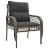 vidaXL Garden Sofa Set Grey Poly Rattan Medium Durable Garden Sofa Set