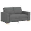 vidaXL Sofa 3 pcs Dark Grey Linen-blend Fabric