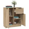 vidaXL Sideboards 2 pcs Sonoma Oak 23.6"x11.8"x27.6" Engineered Wood