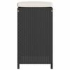 vidaXL Garden Bar Stool Set of 6 Black, Cream PE Rattan Compact