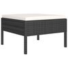 vidaXL Garden Lounge Set Black, Cream White