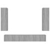 vidaXL TV Cabinet Set Set of 4 Grey Sonoma Engineered wood Medium