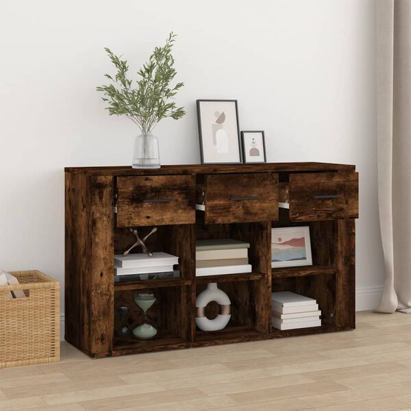 vidaXL Sideboard Smoked oak Engineered wood Standard Sideboard