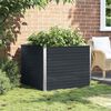 vidaXL Raised Garden Bed Anthracite Galvanized steel 39.4 x 39.4 x 30.3 in