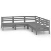 vidaXL Garden Lounge Set Grey Solid pinewood Piece Modular