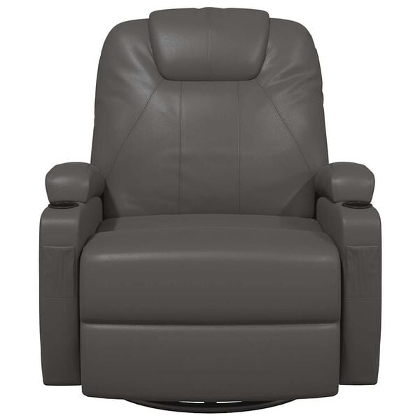 vidaXL Rocking Massage Chair Anthracite Faux leather, metal, plywood Large