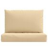 vidaXL Pallet Cushion Melange beige Fabric (100% polyester)