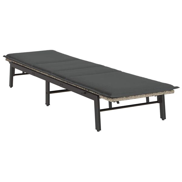 vidaXL Sun Lounger Light Gray