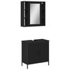 vidaXL Bathroom Furniture Set Black
