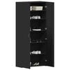 vidaXL Shoe Cabinet with Door Black 80 x 35.5 x 180 cm Engineered wood