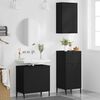 vidaXL Bathroom Furniture Set with Drawer 3 pcs Black Engineered wood