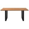 vidaXL Dining Table Light brown Solid oak wood Large Adjustable Feet