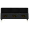 vidaXL TV Cabinet Black Engineered wood, iron 40.2 in wide TV Cabinet