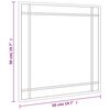 vidaXL Wall Mirror Black Glass 19.7x19.7 in Minimalistic Wall Mirror
