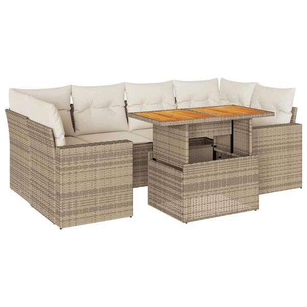 vidaXL Garden Sofa Set Beige