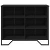 vidaXL Sideboard Black Engineered Wood, Metal Standard Sideboard