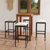 vidaXL 5 Piece Patio Bar Set with Cushions Black
