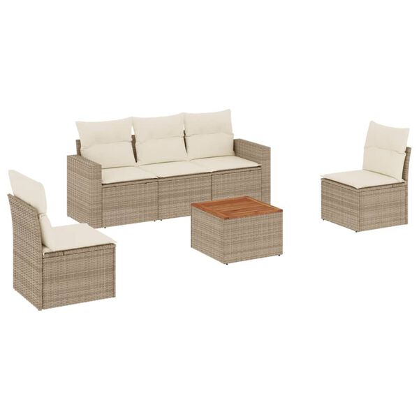 vidaXL Garden Sofa Set Beige