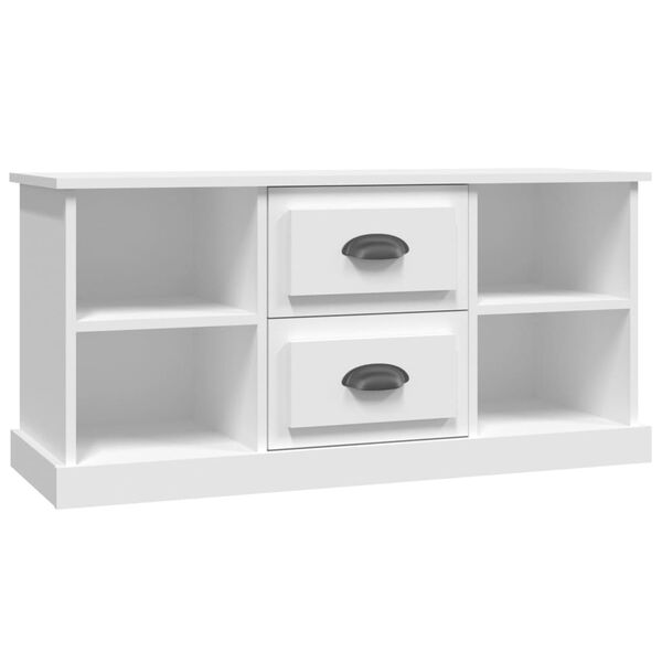 vidaXL TV Cabinet White Engineered Wood Medium TV Cabinet Rectangular