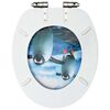 vidaXL WC Toilet Seats with Soft Close Lid 2 pcs MDF Penguin Design (2x146917)