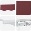 vidaXL Retractable Awning Burgundy Tough Aluminum Frame, UV Resistant Fabric
