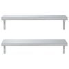 vidaXL Wall Shelf Silver Stainless steel Medium Wall mounting