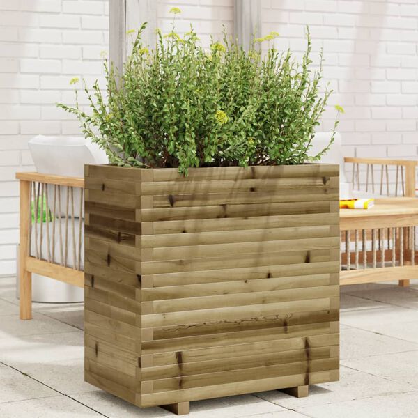 vidaXL Garden Planter Pine Wood Natural Treated Pine Wood