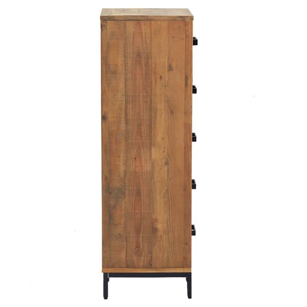 vidaXL Chest of Drawers Natural Pinewood Solid Pinewood Tall