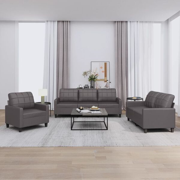 vidaXL Sofa Set Gray