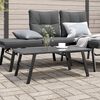 vidaXL Garden Coffee Table Black Powder-coated steel Medium Durable
