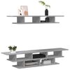 vidaXL TV Wall Unit Concrete gray Engineered wood TV Wall Unit