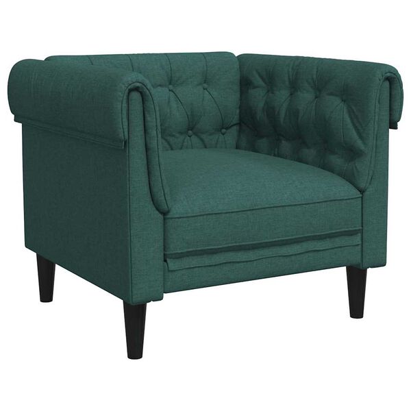 vidaXL Chesterfield Sofa Chair Dark Green