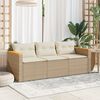 vidaXL Garden Sofa Beige and Cream