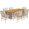 vidaXL Garden Dining Set Beige