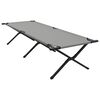 vidaXL Folding Camping Bed Grey 82.68 x 31.50 x 18.11 in Oxford fabric