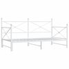 vidaXL Daybed With Trundle White Steel 39.4x78.7 in