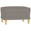 vidaXL 3-Seater Sofa With Footstool Taupe