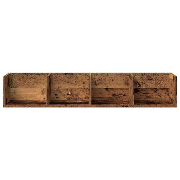 vidaXL Wall Shelf Old wood Engineered wood 39.4 in wide Wall mounting