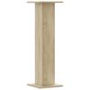 vidaXL Speaker Stands 2 pcs Sonoma Oak 11.8x11.8x37.4" Engineered Wood