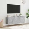 vidaXL TV Wall Cabinet Set of 2 Concrete grey Engineered wood Medium