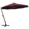 vidaXL Hanging Garden Parasol Bordeaux Red Polyester Large