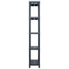 vidaXL Storage Shelf Racks 2 pcs Black 275.6 lb 23.6"x11.8"x70.9" Plastic