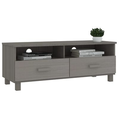 vidaXL TV Stand HAMAR Light Gray 41.7"x15.7"x15.7" Solid Wood Pine